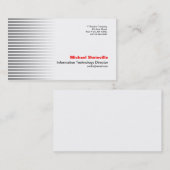 Streifen-silberne Visitenkarte (Vorne/Hinten)