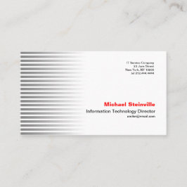 Streifen-silberne Visitenkarte