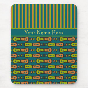 Streifen, Stammmuster, Aquamarin: Mousepad