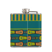 Streifen, Stammmuster, Aquamarin: Stilvolle Hip Fl Flachmann (Rückseite)