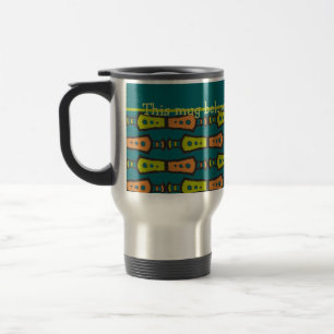 Streifen, Stammmuster, Aquamarin: Travel Mug Reisebecher