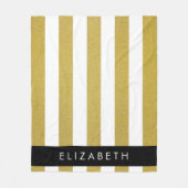 Streifen, Streifen, Linien, Ihr Name Fleecedecke (Vorderseite)