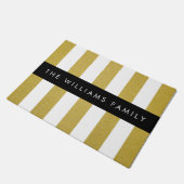 Streifen, Streifen, Linien, Ihr Name Fußmatte (Schrägansicht)