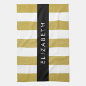 Streifen, Streifen, Linien, Ihr Name Geschirrtuch (Vertikal)