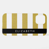 Streifen, Streifen, Linien, Ihr Name iPhone Hülle (Rückseite (Horizontal))