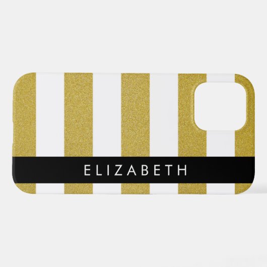 Streifen, Streifen, Linien, Ihr Name iPhone Hülle (Rückseite (Horizontal))