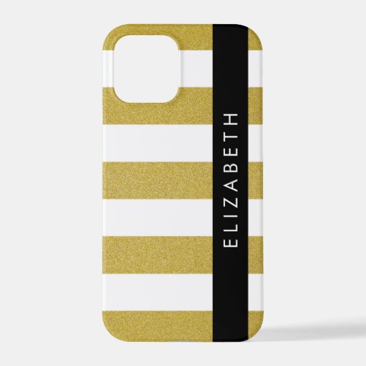 Streifen, Streifen, Linien, Ihr Name iPhone Hülle (Rückseite)