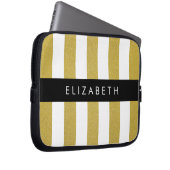 Streifen, Streifen, Linien, Ihr Name Laptopschutzhülle (Vorne Rechts)