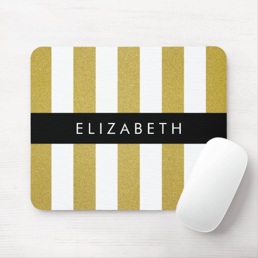 Streifen, Streifen, Linien, Ihr Name Mousepad (Mit Mouse)