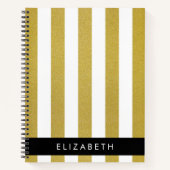 Streifen, Streifen, Linien, Ihr Name Notizblock (Vorderseite)