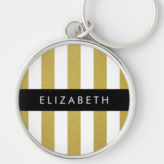 Streifen, Streifen, Linien, Ihr Name Schlüsselanhänger (Vorne)