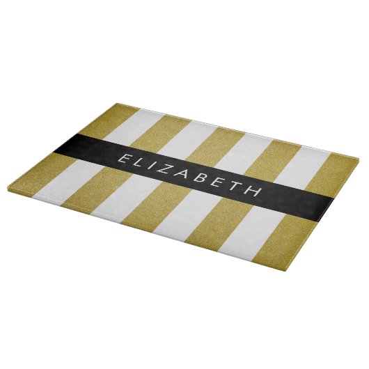 Streifen, Streifen, Linien, Ihr Name Schneidebrett (Ecke)