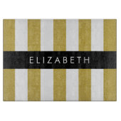 Streifen, Streifen, Linien, Ihr Name Schneidebrett (Vorderseite)