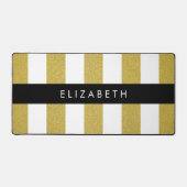 Streifen, Streifen, Linien, Ihr Name Schreibtischunterlage (Vorderseite)