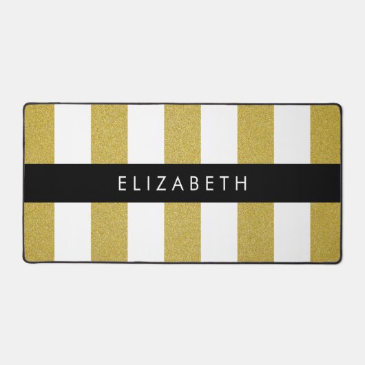 Streifen, Streifen, Linien, Ihr Name Schreibtischunterlage (Vorderseite)