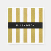 Streifen, Streifen, Linien, Ihr Name Serviette (Vorderseite)