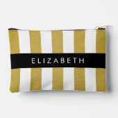 Streifen, Streifen, Linien, Ihr Name Zubehörtasche (Rückseite)