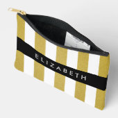 Streifen, Streifen, Linien, Ihr Name Zubehörtasche (Offen)