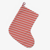 Streifen-Süßmuster Großer Weihnachtsstrumpf (Vorderansicht (hängend))