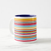 Streifen-Tasse Zweifarbige Tasse (Vorderseite Links)