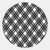 Streifen Textur Runder Aufkleber (Vorderseite)