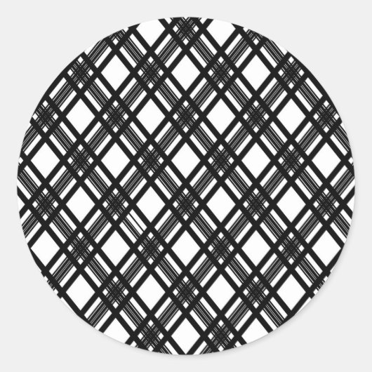 Streifen Textur Runder Aufkleber (Vorderseite)