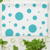 Streifen - Türkis und Gelb Geschirrtuch (Gefaltet)