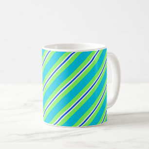 Streifen, türkis und lila grün kaffeetasse