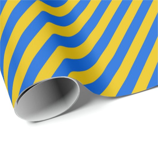 Streifen Ukraine Flag Blau-und Gelb-Geschenk Geschenkpapier (Rolleneckpunkt)