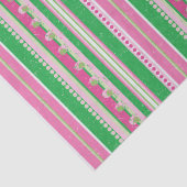 Streifen und Abstrakte Planeten, Rose Rosa und Grü Seidenpapier (Detail)