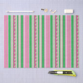 Streifen und Abstrakte Planeten, Rose Rosa und Grü Seidenpapier (Handwerk)