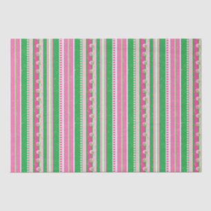 Streifen und Abstrakte Planeten, Rose Rosa und Grü Seidenpapier