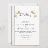 Streifen und Blume Einladung (Vorderseite)