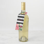 Streifen und Blume Flaschenanhänger (Angewinkelt)