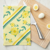 Streifen und Blume Handtuch (Viertel Falte)