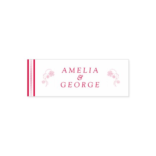 Streifen und Blume Permastempel (Design)