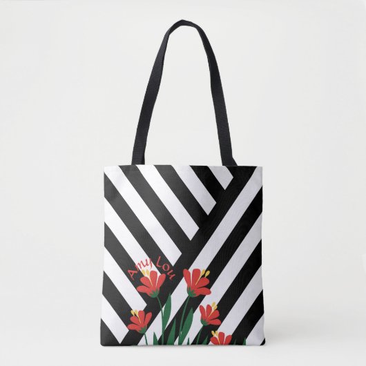 Streifen und Blume Tasche (Vorderseite)