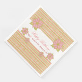 Streifen und Blütenanteil Serviette (Ecke)