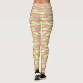 Streifen und Blütenmischung Leggings (Rückseite)
