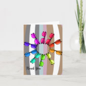 Streifen und Brille Danke Karte (Vorderseite)