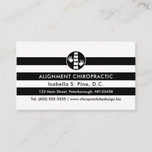 Streifen und Chiropraktik-Logo-Verabredungs-Karten Terminkarte