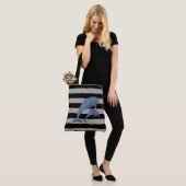 Streifen und Delphine Tasche (Am Model)