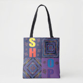 Streifen und Diamanten Farbige Monogramm Tasche (Vorderseite)