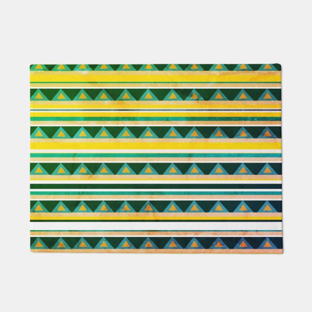 Streifen und Dreiecke Fußmatte (Vorderseite)