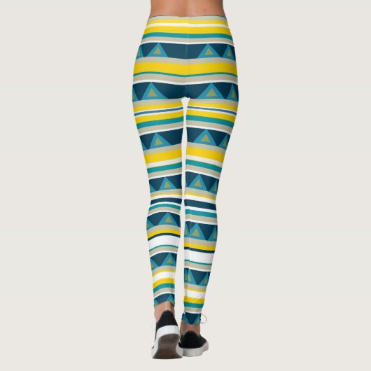 Streifen und Dreiecke Leggings (Rückseite)