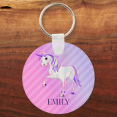 Streifen und Einhorn Schlüsselanhänger (Vorderseite)