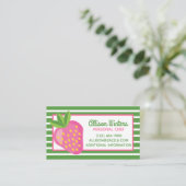 Streifen und Erdbeeren Business- oder Kontaktkarte Visitenkarte (Stehend Vorderseite)