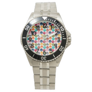 Streifen und Feststoffe Armbanduhr