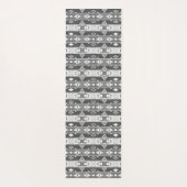 Streifen und geometrische Formen, grau, weiß Yogamatte (Rückseite)