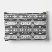 Streifen und geometrische Formen, grau, weiß Zubehörtasche (Rückseite)